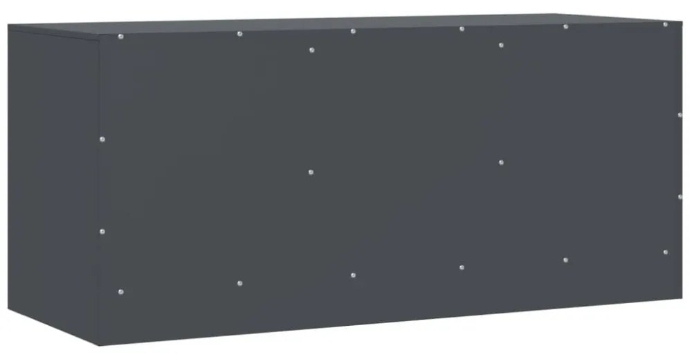 antracitszürke acél TV-szekrény 99 x 39 x 44 cm