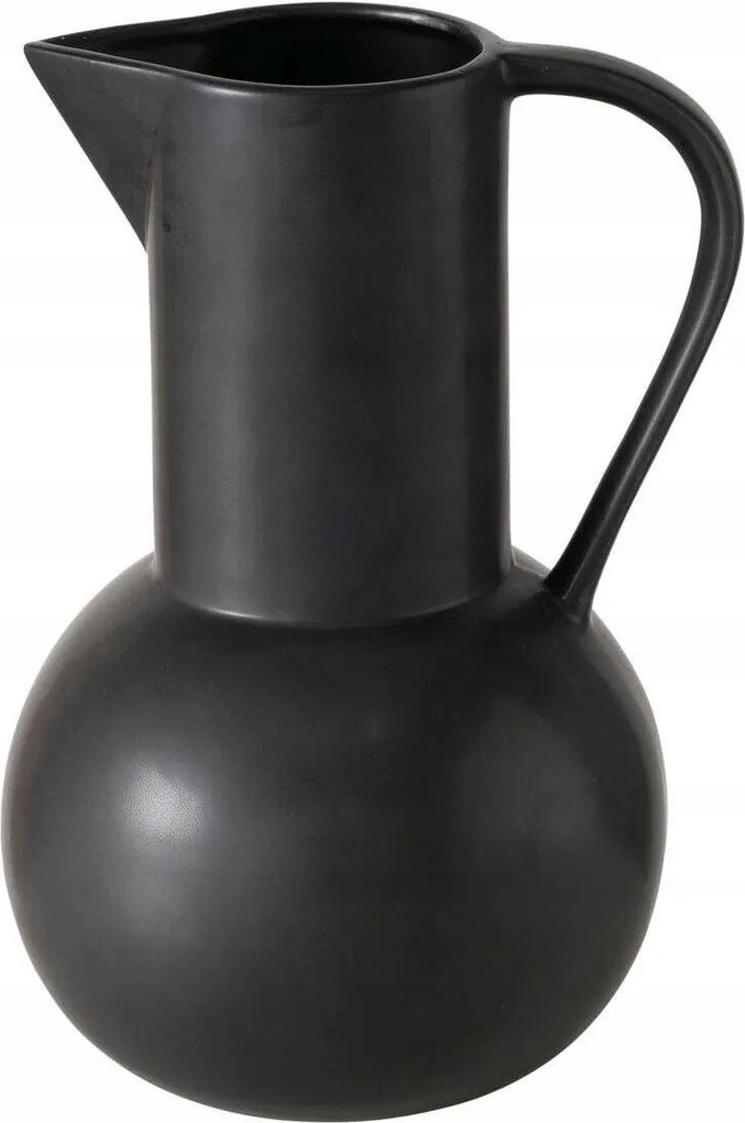 Zuky fekete dekoratív váza, matt kő, magasság 25 cm