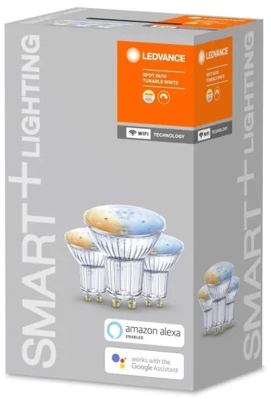 SET 3x LED fényerő-szabályozós izzó  SMART+ GU10/5W/230V 2700K-6500K - Ledvance