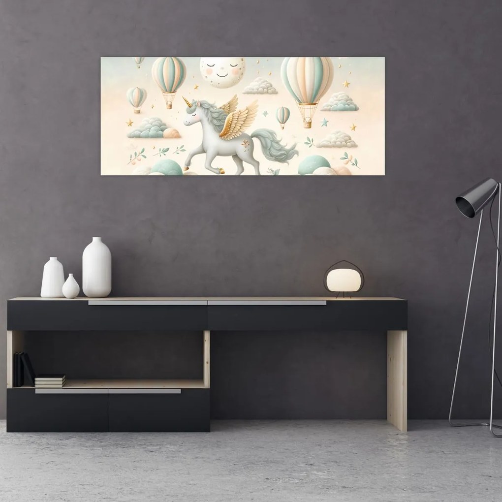 Kép - Boldog egyszarvú (120x50 cm)