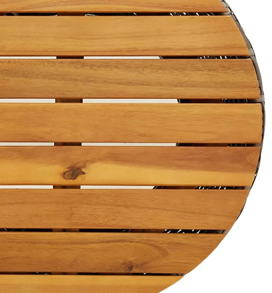 szürke polyrattan kerti dob alakú kisasztal