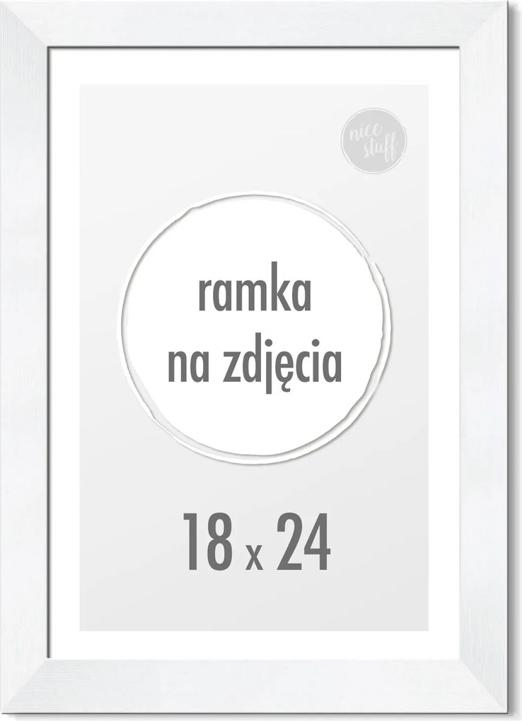 Képkeret 18x24 cm Fotókeret 24x18 Fehér
