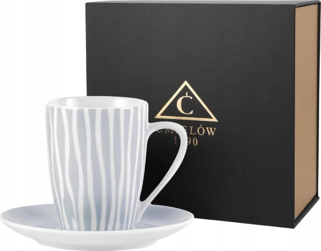Ćmielów Morning Grey Goplana csésze elegáns dobozban oklevél