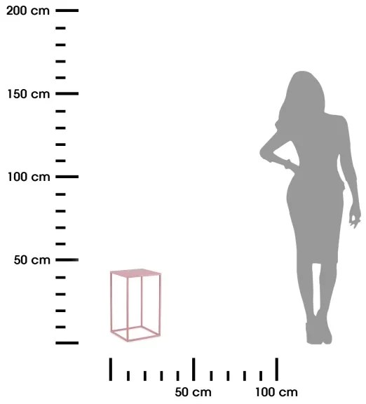 Virágállvány 40x24 cm rózsaszín