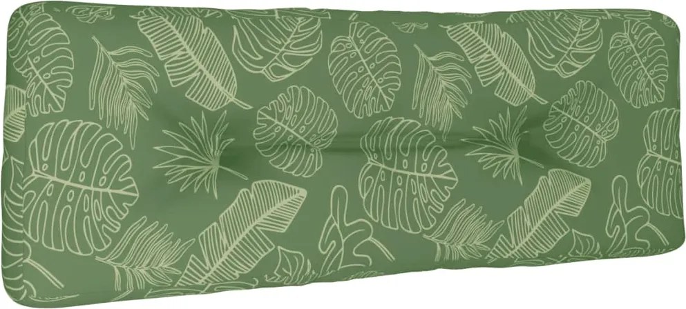 vidaXL levélmintás szövet raklappárna 120 x 40 x 12 cm