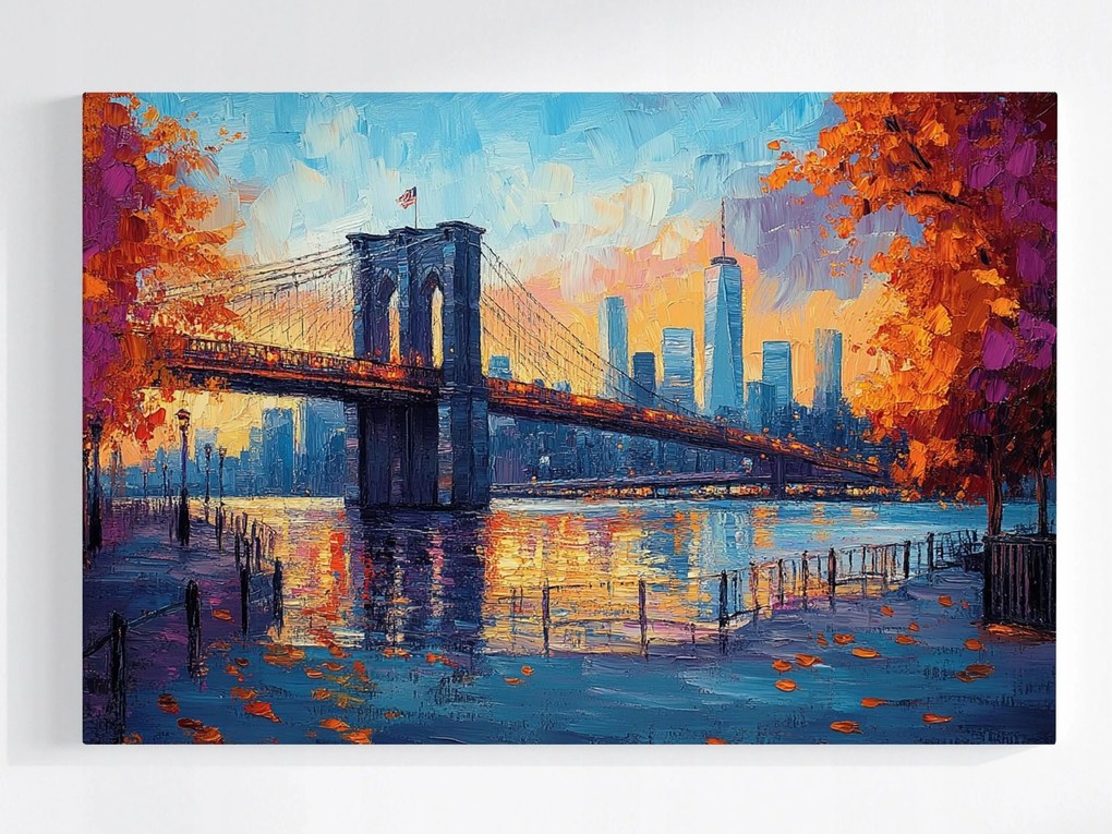 Poszter Manhattan Brooklyn Bridge Őszi Híd Nyc 60x40