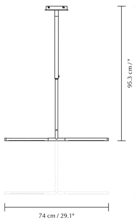 Ezüstszínű fém LED függőlámpa fém búrával Omni Ceiling – UMAGE