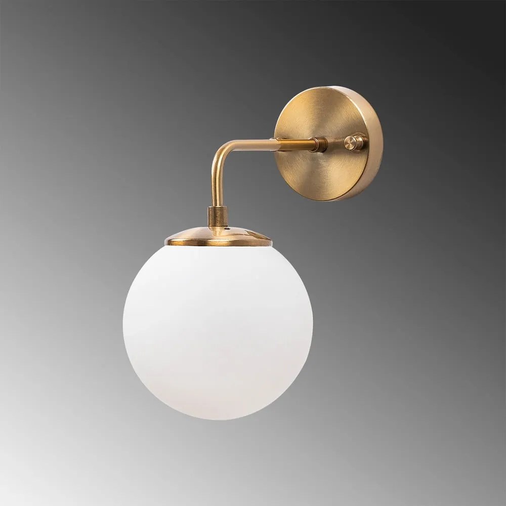 Fehér-sárgaréz színű fali lámpa ø 15 cm Viran – Opviq lights