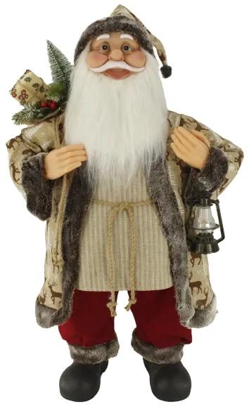 Dekoráció Santa Claus barna 80cm