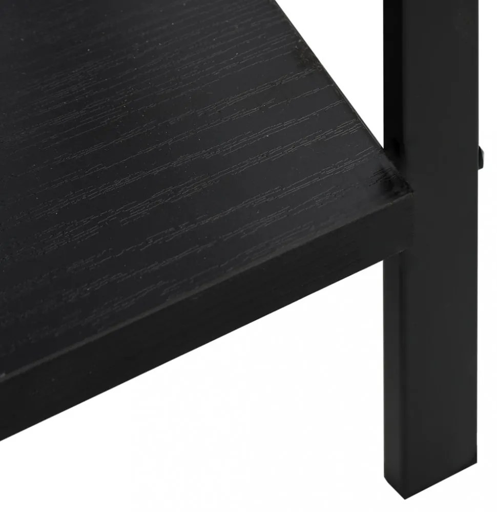 5 szintes fekete szerelt fa könyvespolc 60 x 27,6 x 158,5 cm