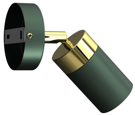 JOKER fali spotlámpa 1xGU10/25W/230V zöld/arany