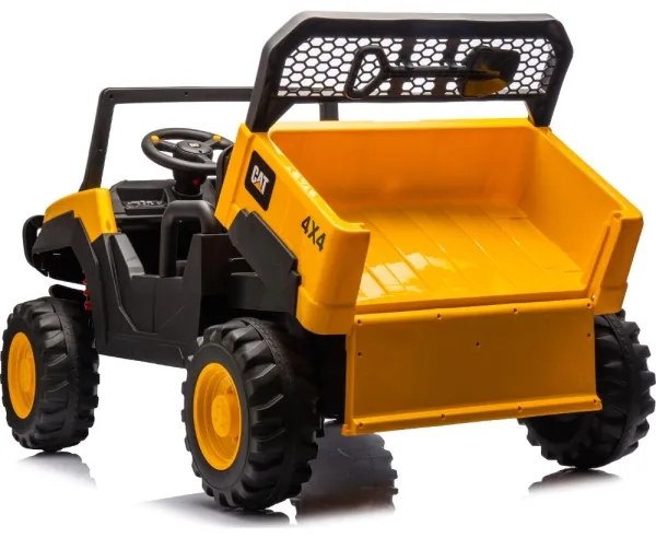 Elektromos CAT autó 60W/7500 mAh sárga/fekete + távirányító