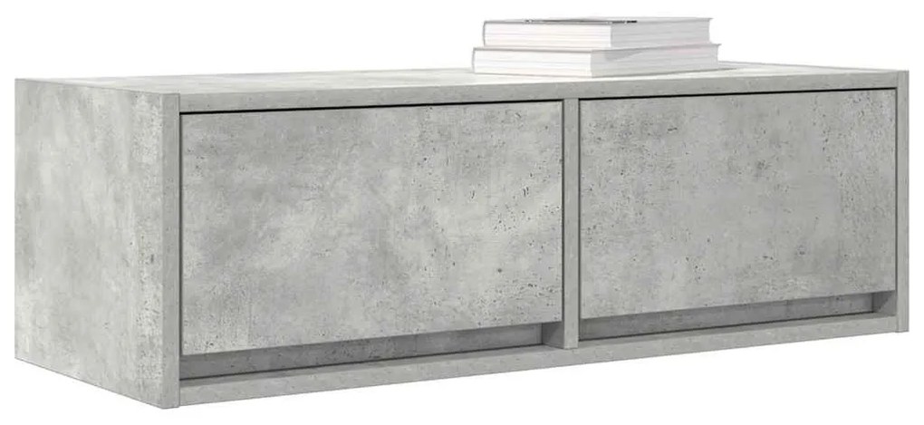 2 db betonszürke szerelt fa TV-szekrény 80x31x25,5 cm