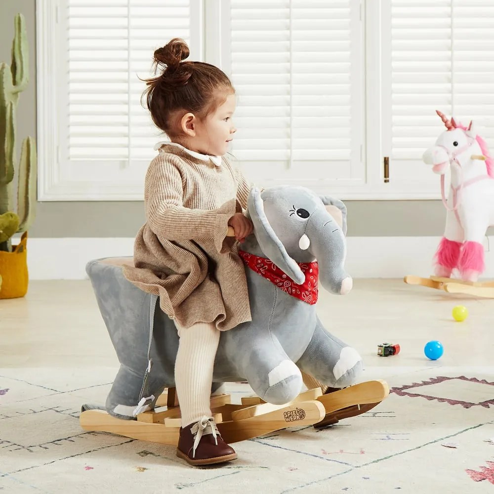 Spielwerk® Gyerek hintázó elefánt hangfunkcióval