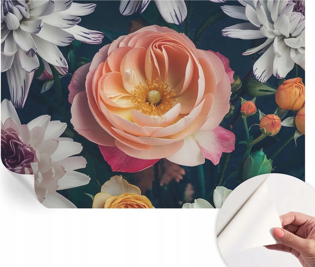 Öntapadós fotótapéta Falra 3D Loft Virágos harmónia 152x104 cm