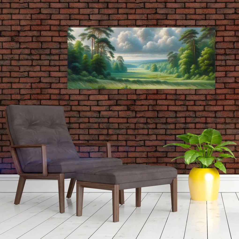 Kép - Zöld táj (120x50 cm)