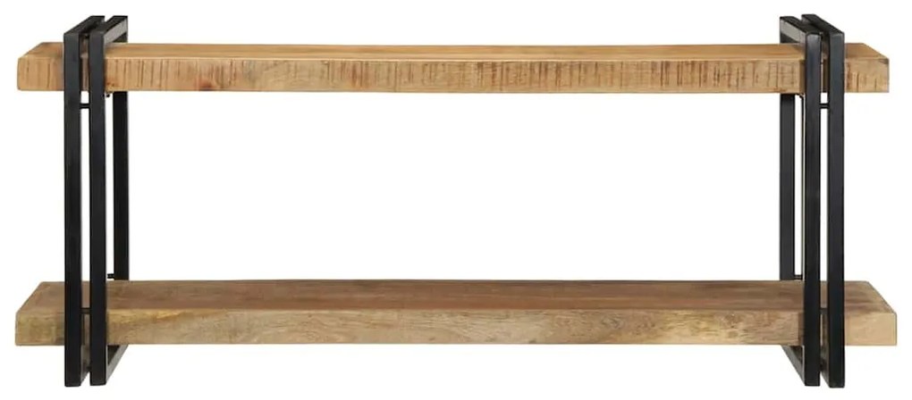 fali polc 110x33x45 cm tömör nyersfa Mango