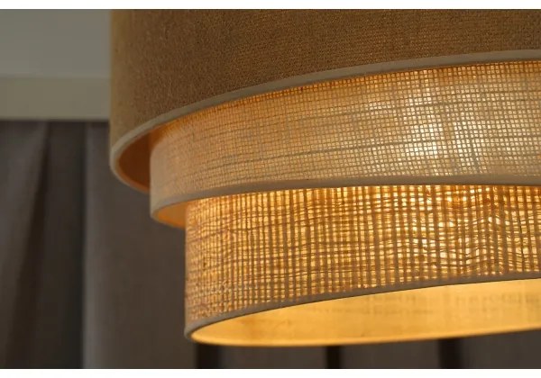 Duolla - Felületre szerelhető csillár YUTE TRIO 3xE27/15W/230V átm. 60 cm barna/szürke/bézs