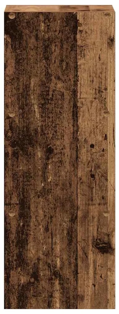 antik fa színű szerelt fa könyvespolc halmozható 30 x 30 x 80cm