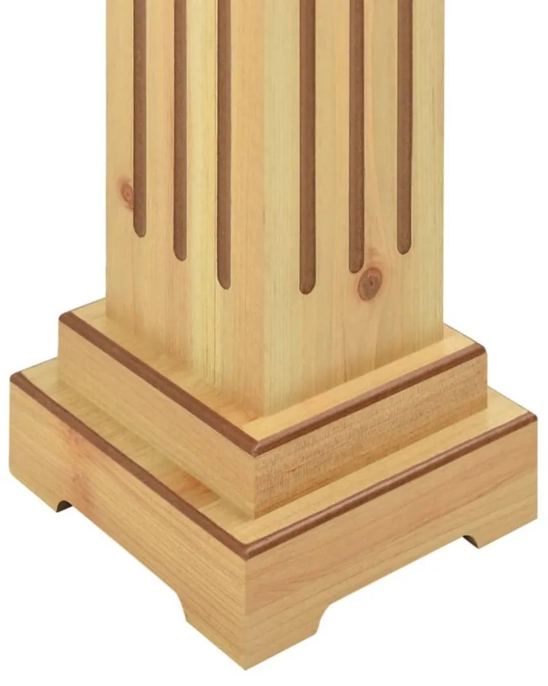 klasszikus faszínű MDF szögletes oszlop virágállvány 17x17x66cm