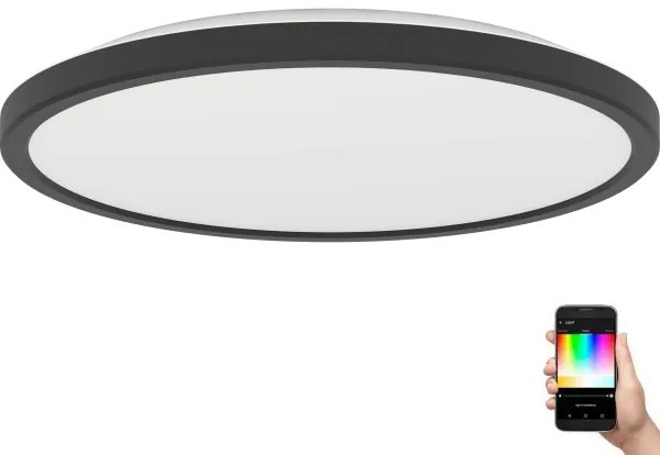 Eglo 901463-LED RGBW Dimmelhető fürdőszobai lámpa ROVITO-Z 13,9W/230V pr.30cm IP44 fekete