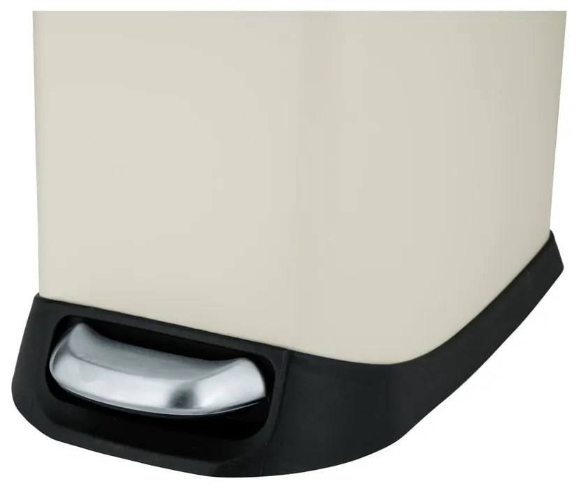 Krémszínű acél pedálos szemetes 12 l Design – Wenko