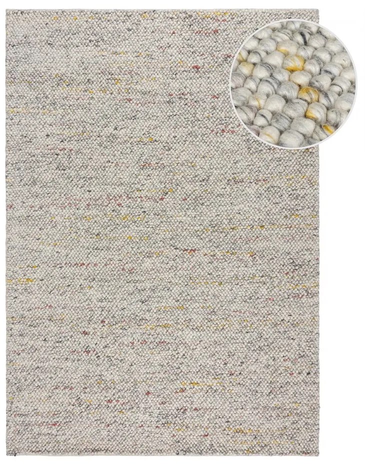 Krémszínű kézi szövésű gyapjúkeverék szőnyeg 120x170 cm Minerals – Flair Rugs