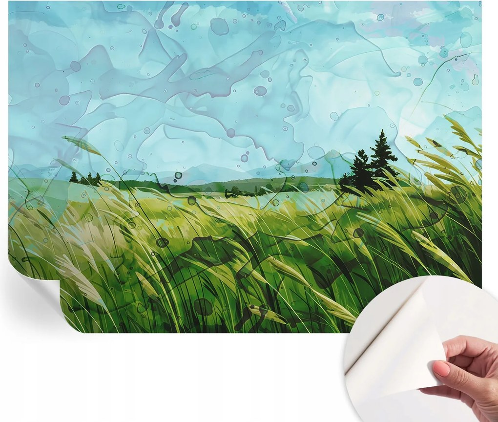 Dekoratív öntapadós fotótapéta irodába Zöld tájképek 208x146 cm