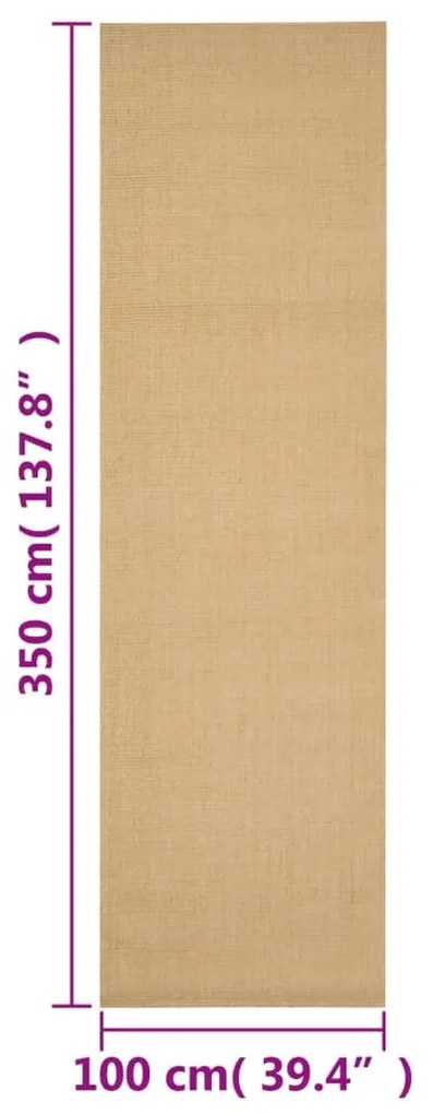 természetes szizálszőnyeg 100x350 cm
