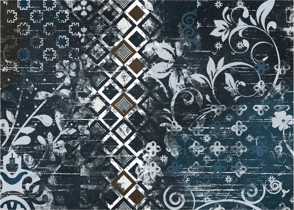 Kép virágos dekorációval (üvegen) (70x50 cm)