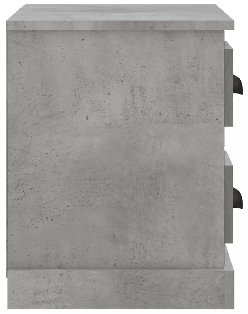 betonszürke éjjeliszekrény 60x35,5x45 cm