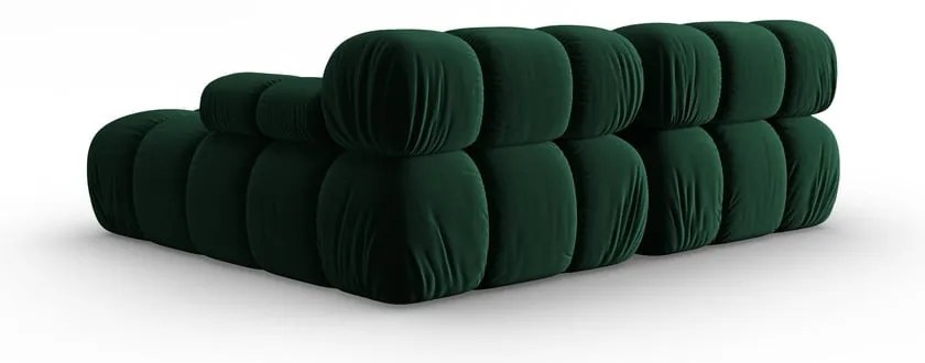 Zöld bársony sarokkanapé (jobb oldali) Bellis – Micadoni Home