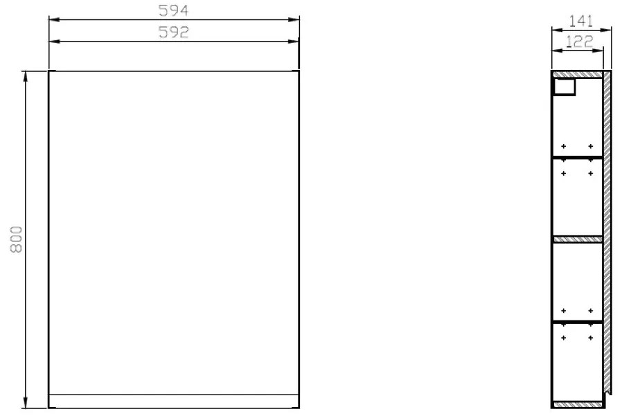 Cersanit - Moduo akasztós szekrény 60cm, fehér, S929-016