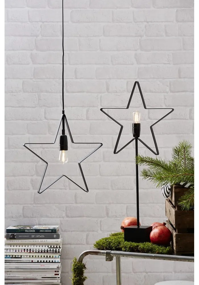 Fekete fénydekoráció karácsonyi mintával Orbit – Star Trading