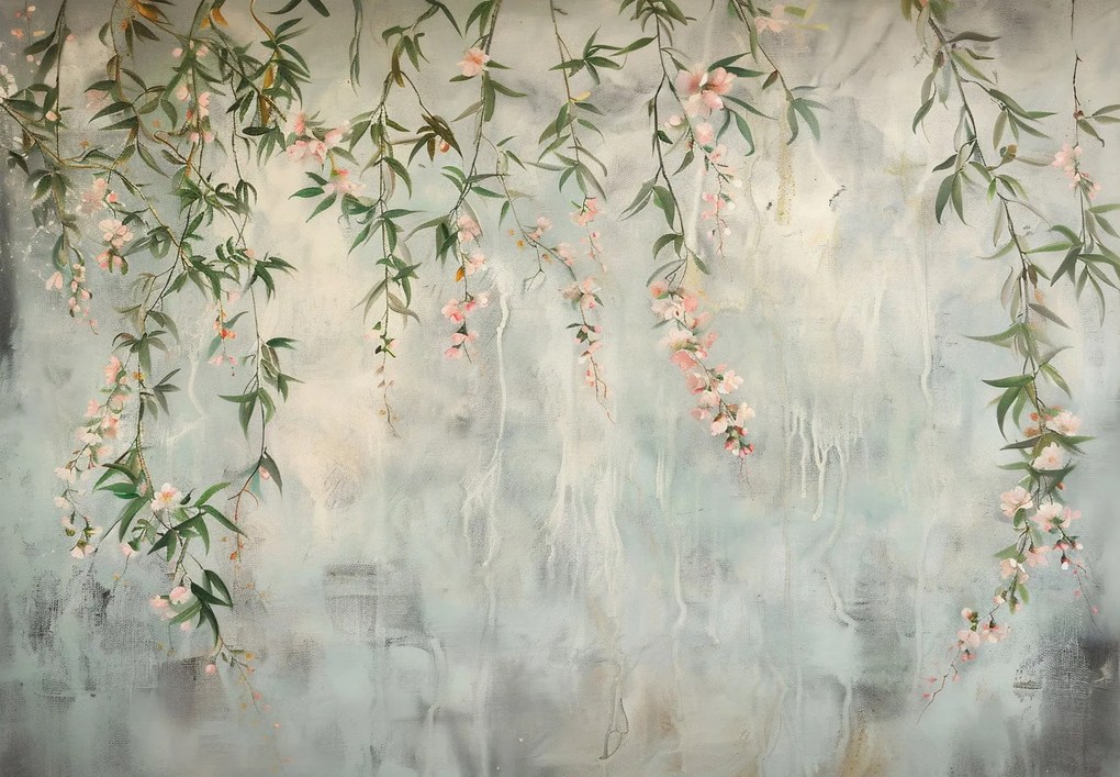 Fotótapéta - Virágokkal borított fal (147x102 cm)
