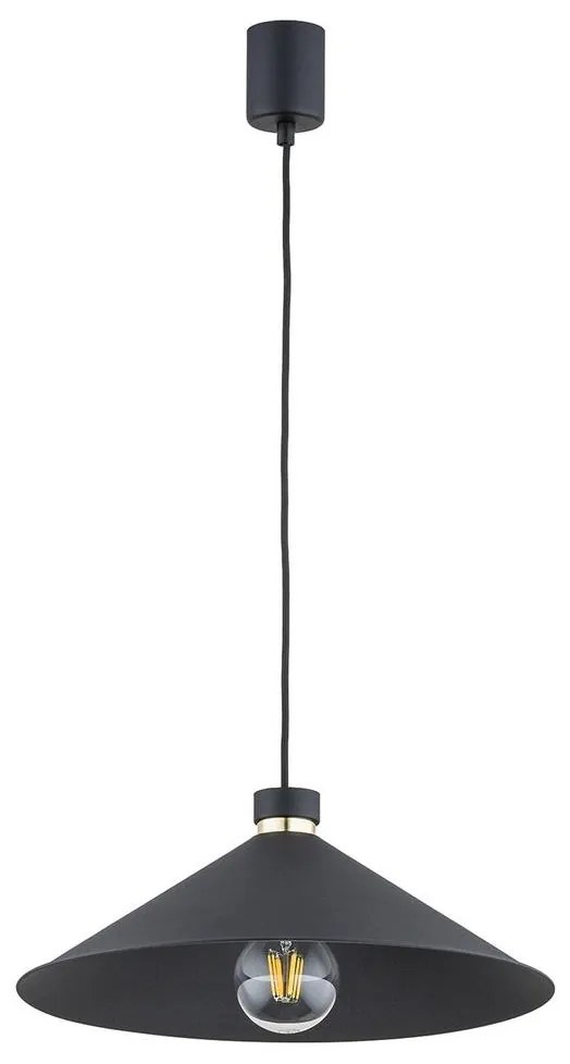 Argon 4695 - Csillár zsinóron NASHVILLE 1xE27/15W/230V fekete