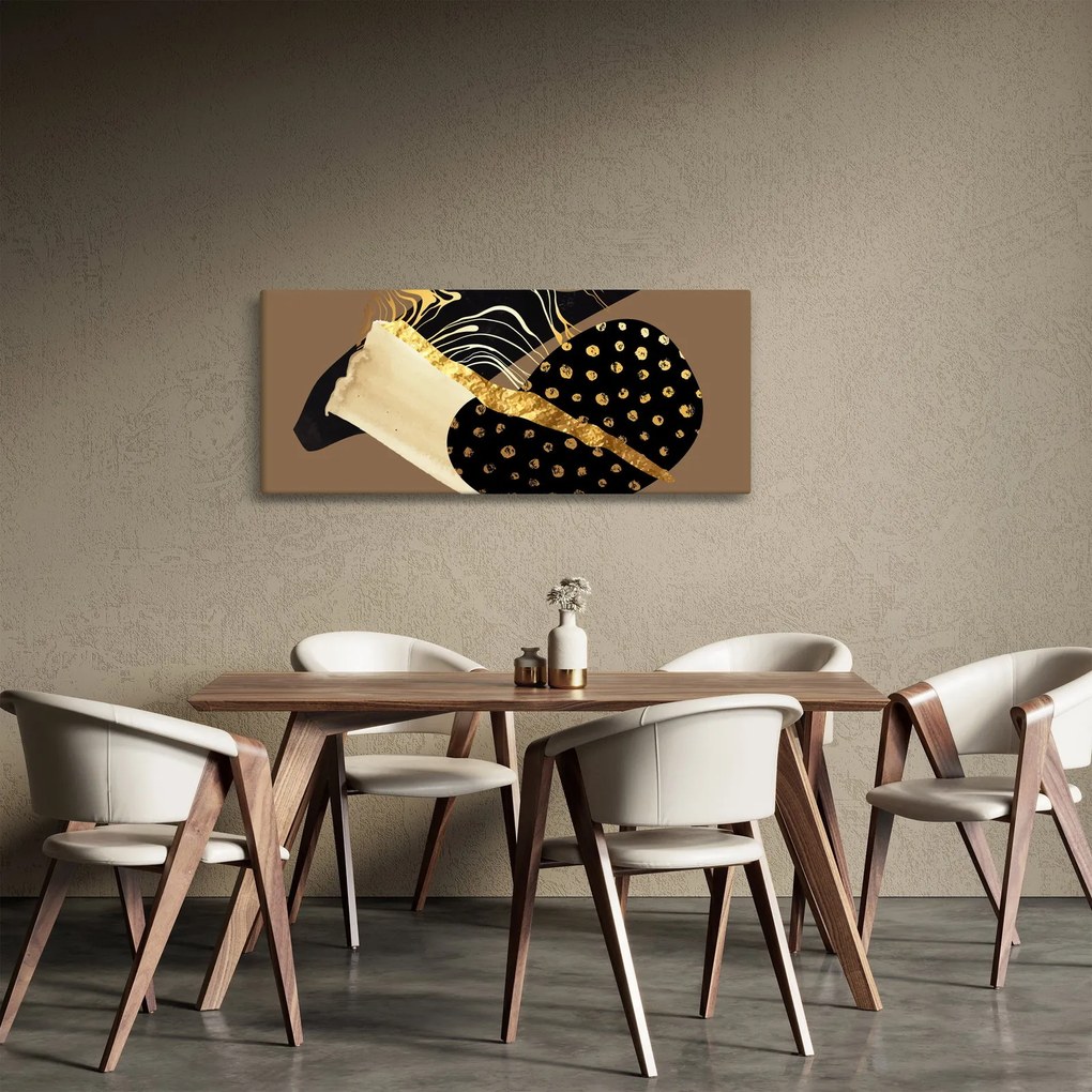 Kép - Absztrakció aranybarna N⁰1 (120x50 cm)