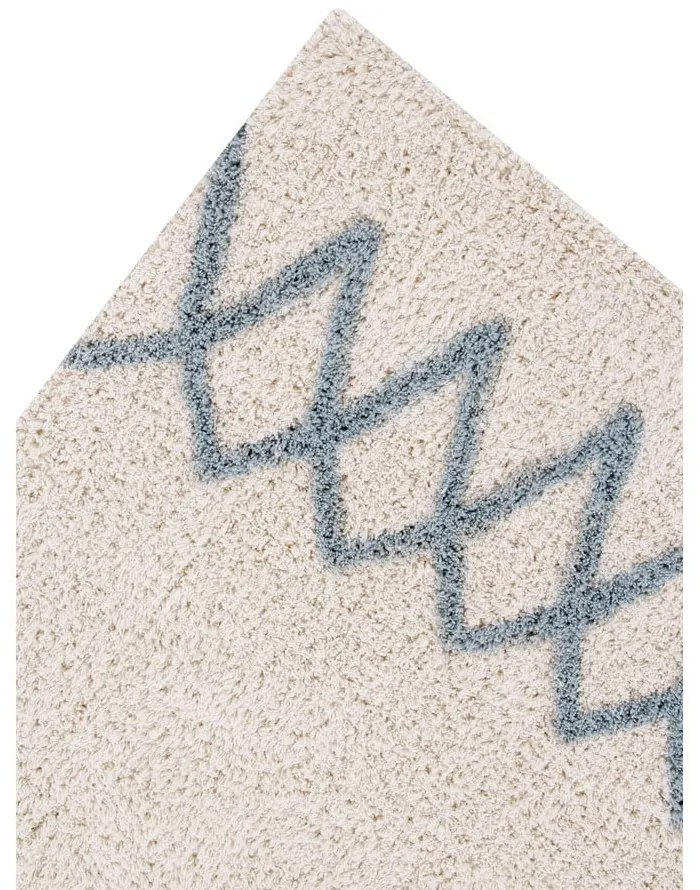 Kék-krémszínű mosható kézi szövésű pamut szőnyeg 170x240 cm Atlas Natural – Lorena Canals