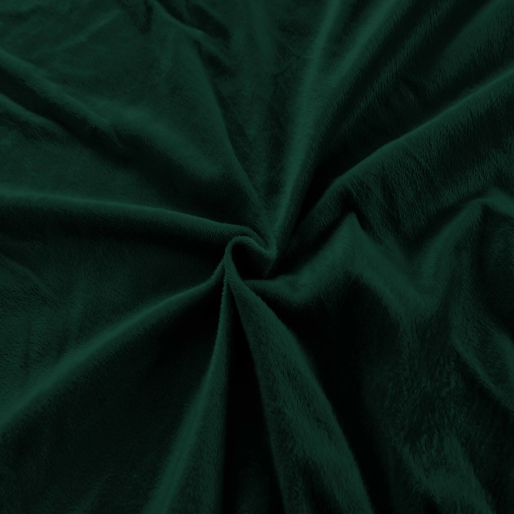 Mikroplüss lepedő NOLVIA 160x200 cm sötétzöld