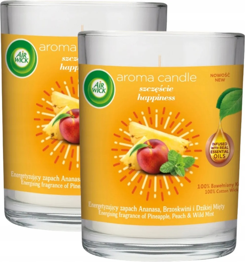 Air Wick Boldogság Dekorációs Gyertya Szett 220g 2 db