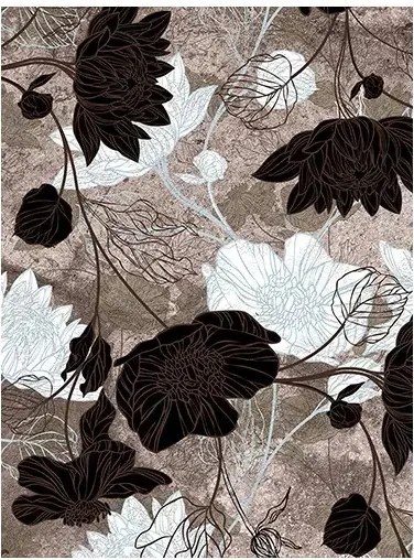 Fotótapéta virágok levelek retro stílus 184 x 254