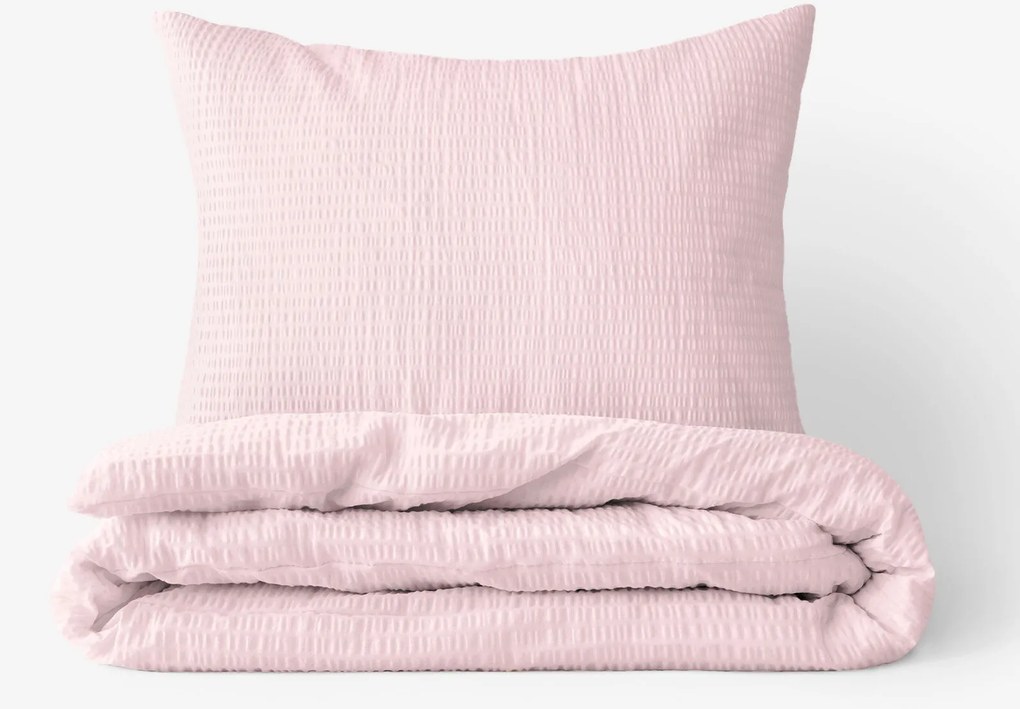 Goldea krepp ágyneműhuzat - púderrózsaszín 140 x 200 és 70 x 90 cm