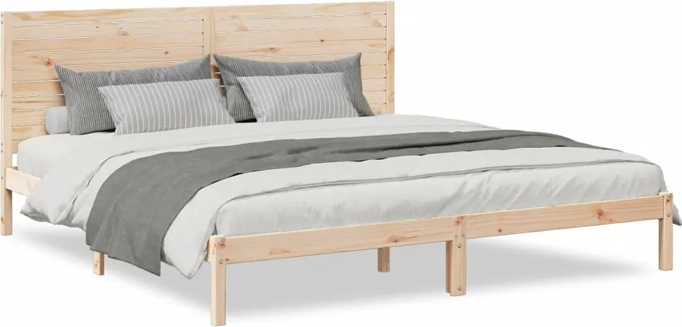 vidaXL tömör fa extra hosszú ágykeret matrac nélkül 200 x 210 cm