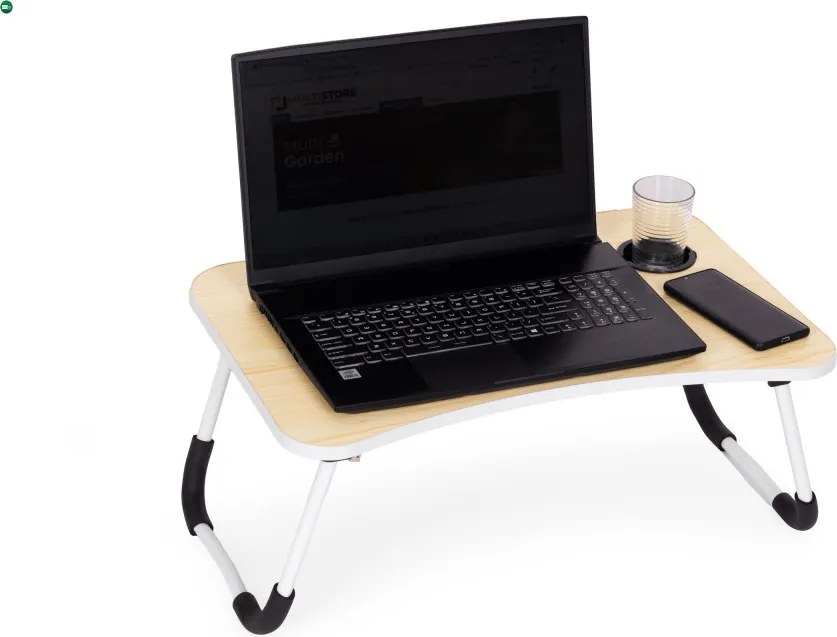 Összecsukható laptop asztal 60x40 cm USB porttal
