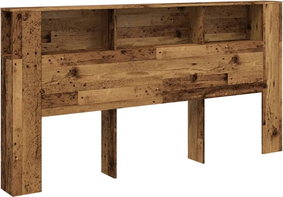 vidaXL antik fa színű szerelt fa áthidalószekrény 200x18,5x102,5 cm