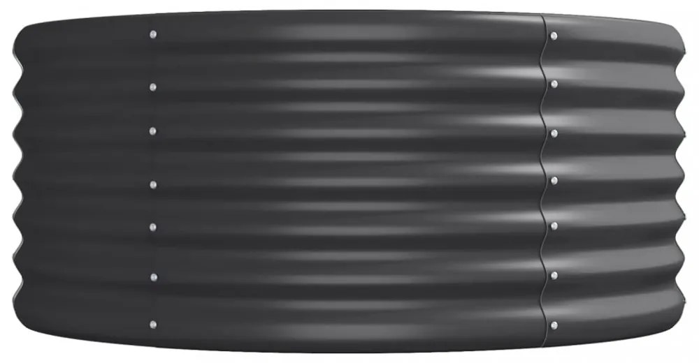 antracitszürke horganyzott acél kerti magaságyás 512x80x36 cm