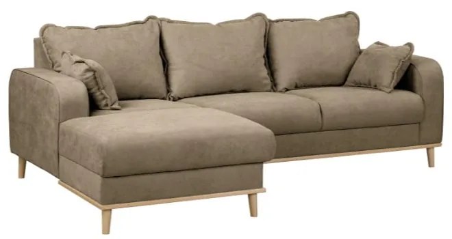 Világosbarna sarokkanapé (bal oldali) Beata – Ropez