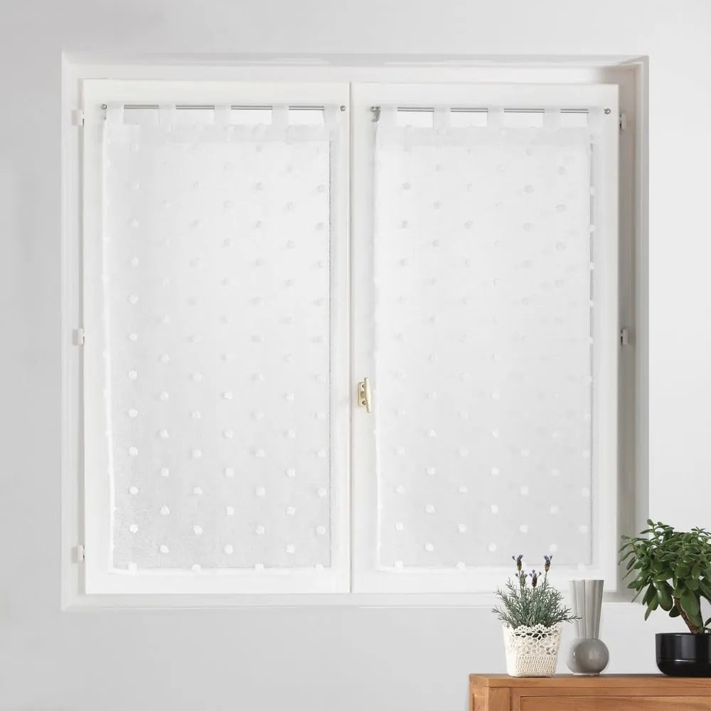 Fehér fényáteresztő függöny 60x160 cm Pompinou – douceur d'intérieur