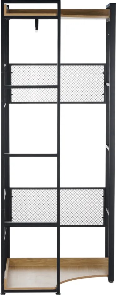 Sarokállvány, tölgy/fekete, KILOS NEW TYP 4