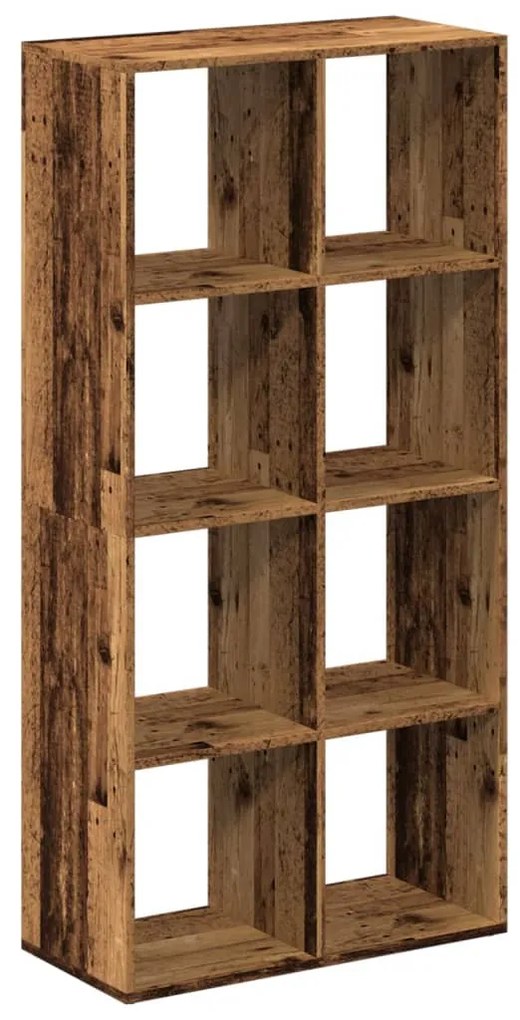 antik fa színű fa térelválasztó könyvespolc 69,5x29x137,5 cm